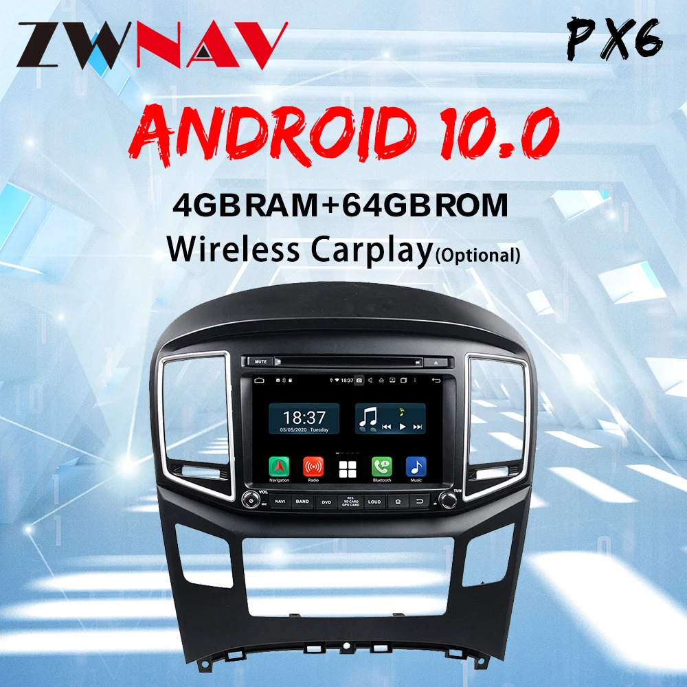 ZWNAV For Hyundai H1 2 2016-2018 Car Radio Multimedia Video Player Navigation GPS Android 10 PX6 CARPLAY DSP 2 din dvd
ZWNAV For Hyundai H1 2 2016-2018 Car Radio Multimedia Video Player Navigation GPS Android 10 PX6 CARPLAY DSP 2 din dvd