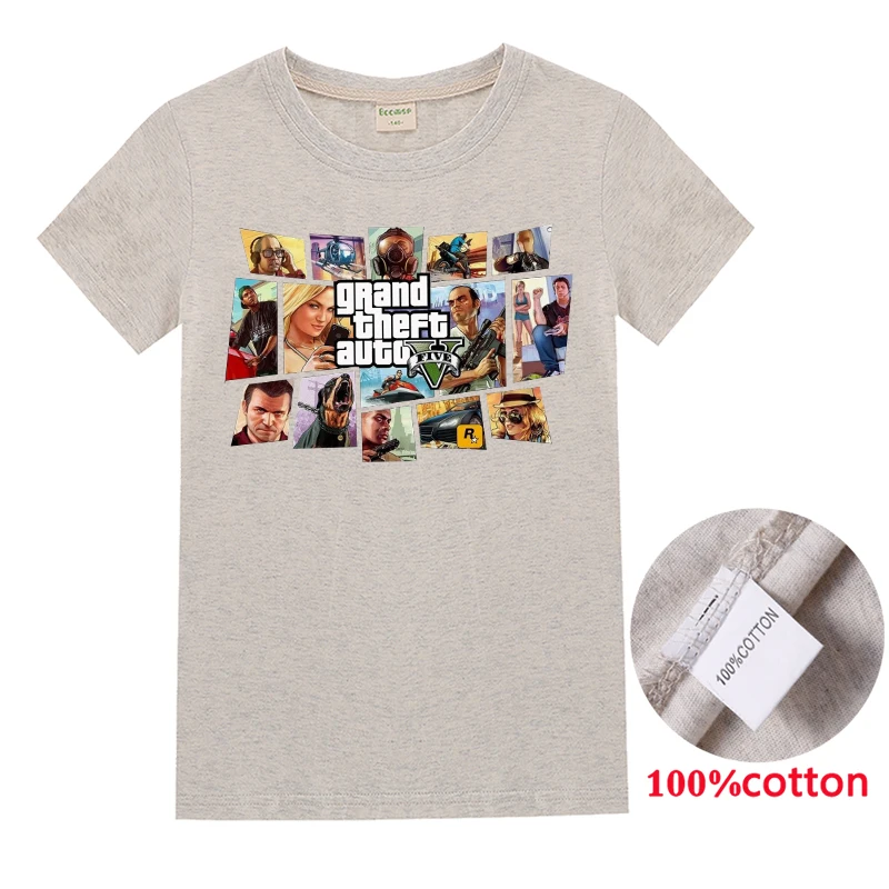2020 Summer Grand Theft Auto Gta 5 Children T Shirts Game Cartoon Short Sleve Tops Kids Boys Clothes T-shirt Tees Camiseta
2020 Summer Grand Theft Auto Gta 5 Children T Shirts Game Cartoon Short Sleve Tops Kids Boys Clothes T-shirt Tees Camiseta