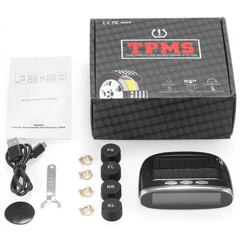 USB Car TPMS 4 External Sensors Digital Display Tire Pressure Monitoring System Soloar Power Auto Tyre Real-time Alarm Security
USB Car TPMS 4 External Sensors Digital Display Tire Pressure Monitoring System Soloar Power Auto Tyre Real-time Alarm Security