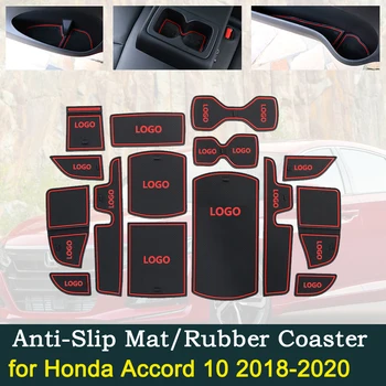 Anti-slip Pat Mat Water Coaster Car Gate Groove Rubber Cushion Stickers for Honda Accord 10 2018~2020 2019 MK10 10th Gen X Red 
Anti-slip Pat Mat Water Coaster Car Gate Groove Rubber Cushion Stickers for Honda Accord 10 2018~2020 2019 MK10 10th Gen X Red
