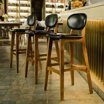 Nordic Solid Wood Bar Chair Back Home Bar Stool Modern Minimalist Front Desk Bar Chair Creative High Stool
Nordic Solid Wood Bar Chair Back Home Bar Stool Modern Minimalist Front Desk Bar Chair Creative High Stool