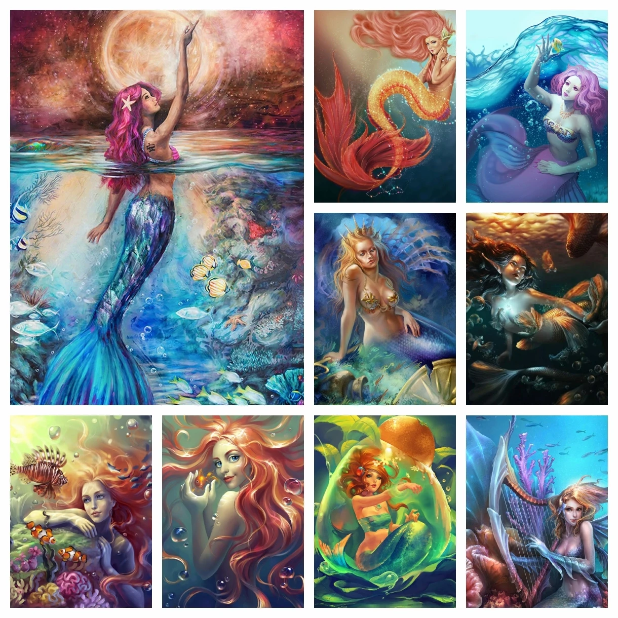 5D Crystal Diamond Painting DIY Mermaid Pictures Of Rhinestones Drill Cross Stitch Portrait Fairy Mosaic Embroidery Home Decor
5D Crystal Diamond Painting DIY Mermaid Pictures Of Rhinestones Drill Cross Stitch Portrait Fairy Mosaic Embroidery Home Decor