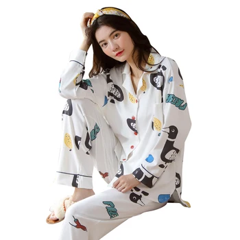 Women Pajamas Set Autumn 100% Cotton Pyjamas Long Sleeve Pyjamas Sleepwear Two Pieces Set Girls Pijama
Women Pajamas Set Autumn 100% Cotton Pyjamas Long Sleeve Pyjamas Sleepwear Two Pieces Set Girls Pijama