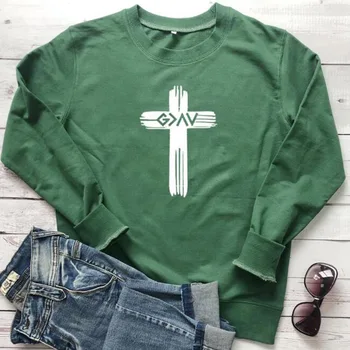 God Is Greater Than The Highs and Lows Cross Sweatshirt Women Religion Christian Pullover Hoodies Autumn Clothing Dropshipping
God Is Greater Than The Highs and Lows Cross Sweatshirt Women Religion Christian Pullover Hoodies Autumn Clothing Dropshipping