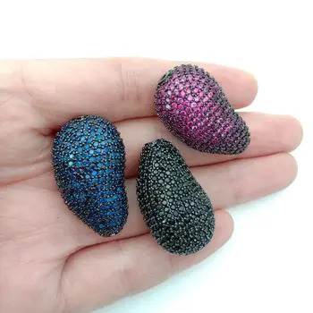 1pc 18x30mm gunmetal golden plated Cz micro pave Teardrop loose beads
1pc 18x30mm gunmetal golden plated Cz micro pave Teardrop loose beads