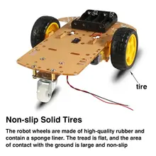 Robot Smart Car Chassis DIY Kit with Speed Encoder Wheels and Battery Box 2 Wheels + 2 Motors
Robot Smart Car Chassis DIY Kit with Speed Encoder Wheels and Battery Box 2 Wheels + 2 Motors