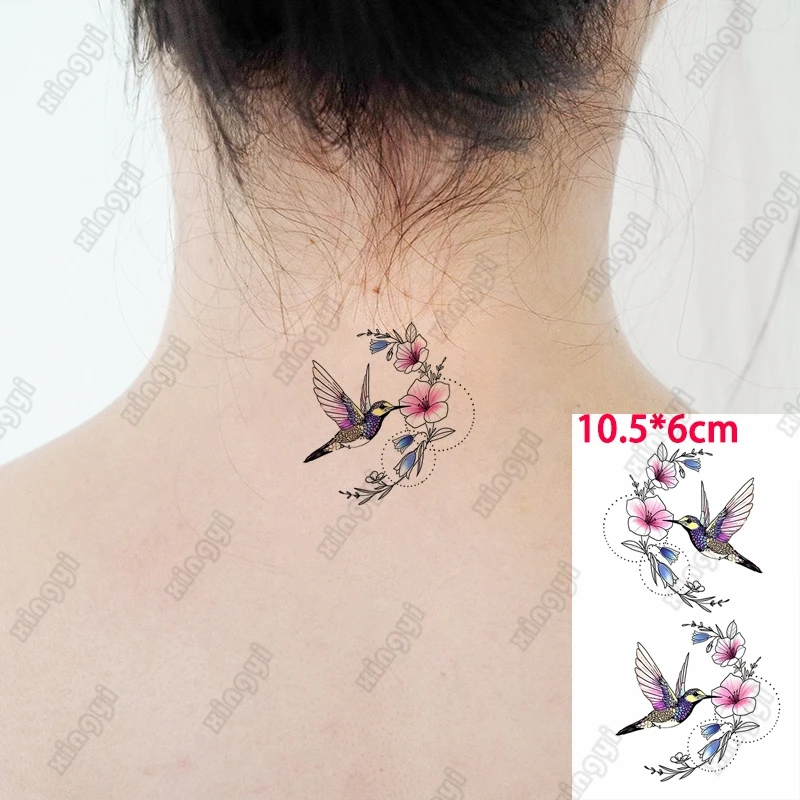 Cute Flower Waterproof Temporary Tattoo Sticker Hummingbird Bird Children's Arm Wrist Water Transfer Fake Tatto Body Art Women
Cute Flower Waterproof Temporary Tattoo Sticker Hummingbird Bird Children's Arm Wrist Water Transfer Fake Tatto Body Art Women