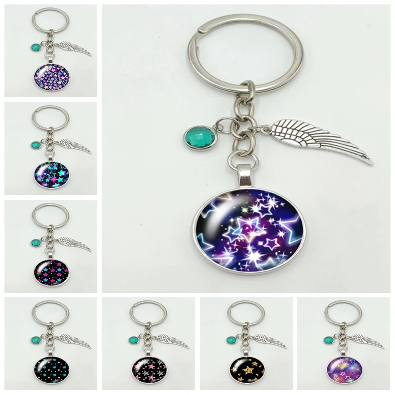 2020 New Sweet Romantic Style Color Five-pointed Star Series Pattern Glass Cabochon Alloy Tassel Key Chain Jewelry Small Gift
2020 New Sweet Romantic Style Color Five-pointed Star Series Pattern Glass Cabochon Alloy Tassel Key Chain Jewelry Small Gift