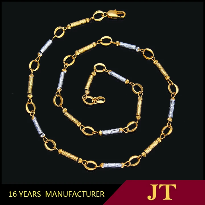 

Двухцветная Золотая Тяжелая Византийская цепочка Anietna в стиле хип-хоп, ожерелья для джентльменов, ювелирные изделия