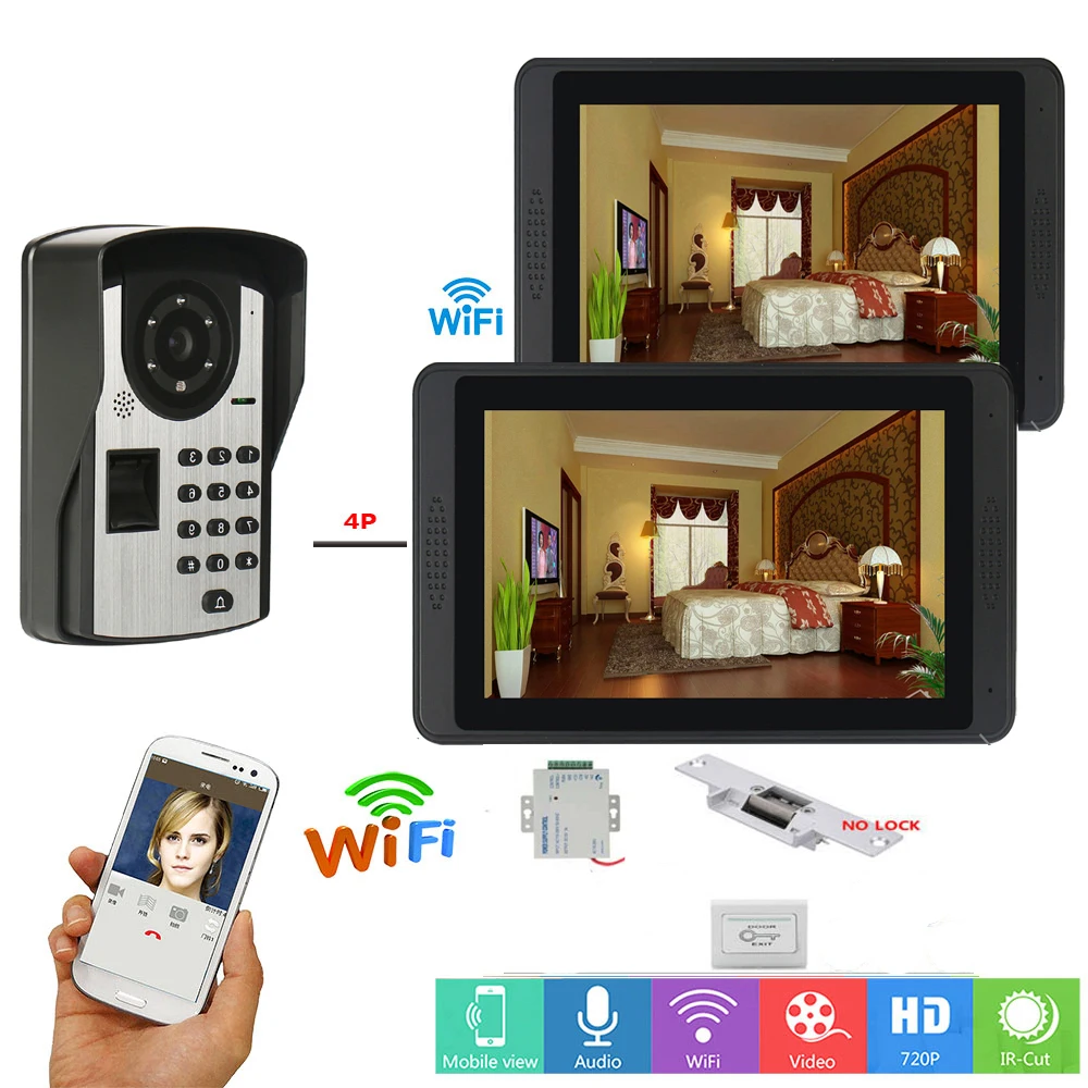 Yobang Security 7 Inch Display Wifi Wireless Video Door Phone APP Control Video Intercom Doorbell Camera+Door Lock Power Supply
Yobang Security 7 Inch Display Wifi Wireless Video Door Phone APP Control Video Intercom Doorbell Camera+Door Lock Power Supply
