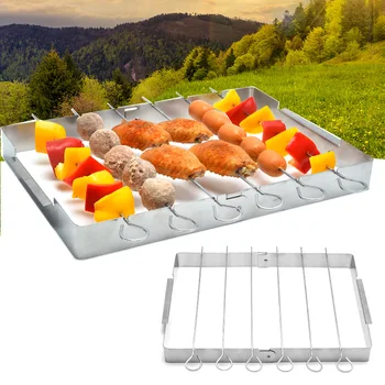 Two-piece Set Stainless Steel Foldable Skewers Kit Simple Barbecue Grill BBQ Outdoor Grill With Barbecue Prod Pins BBQ Clips
Two-piece Set Stainless Steel Foldable Skewers Kit Simple Barbecue Grill BBQ Outdoor Grill With Barbecue Prod Pins BBQ Clips