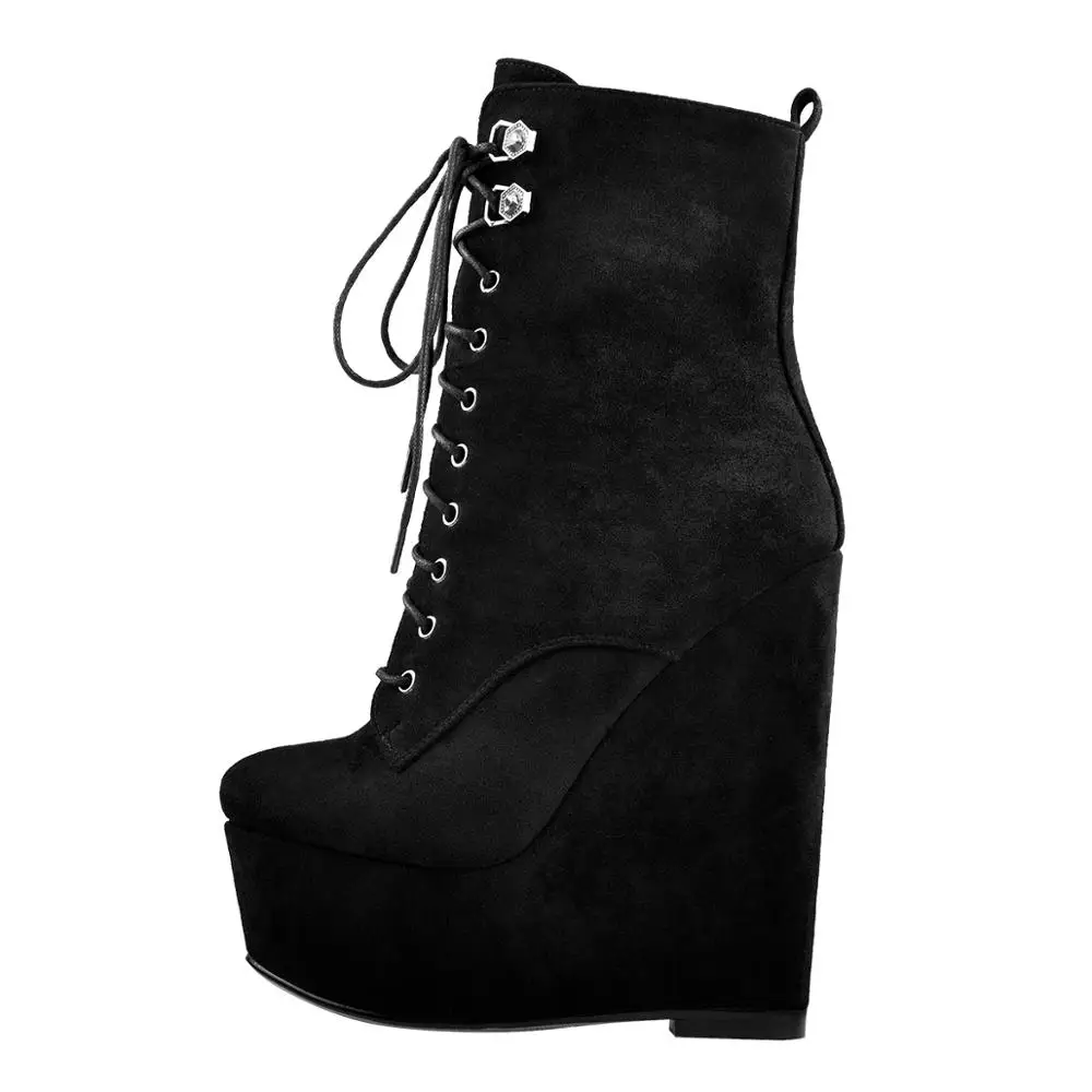 Richealnana Women's Wedge Side Zipper Flock Ankel Booties Fashion High For Wedding Party Dress women Winter Boots Plus Size
Richealnana Women's Wedge Side Zipper Flock Ankel Booties Fashion High For Wedding Party Dress women Winter Boots Plus Size