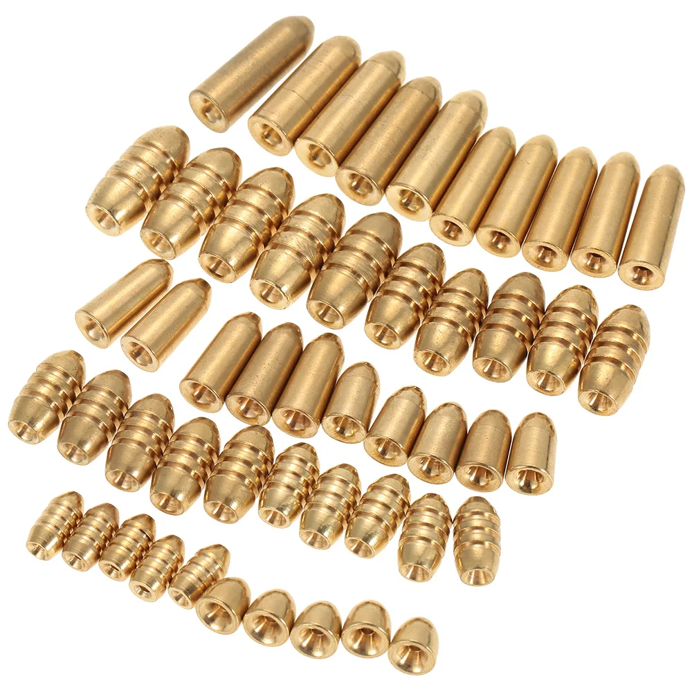 50Pcs Bullet Copper Fishing Sinkers for Soft Lure Bait Additional Weight Sinkers Kit Fly Tying Accessories 1.8/3.5/5.0/7.0/10g
50Pcs Bullet Copper Fishing Sinkers for Soft Lure Bait Additional Weight Sinkers Kit Fly Tying Accessories 1.8/3.5/5.0/7.0/10g