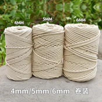 3mm 4mm 5mm 6mm Macrame Rope Twisted String Cotton Cord For Handmade Natural Beige Rope DIY Home Wedding Accessories Gift 
3mm 4mm 5mm 6mm Macrame Rope Twisted String Cotton Cord For Handmade Natural Beige Rope DIY Home Wedding Accessories Gift