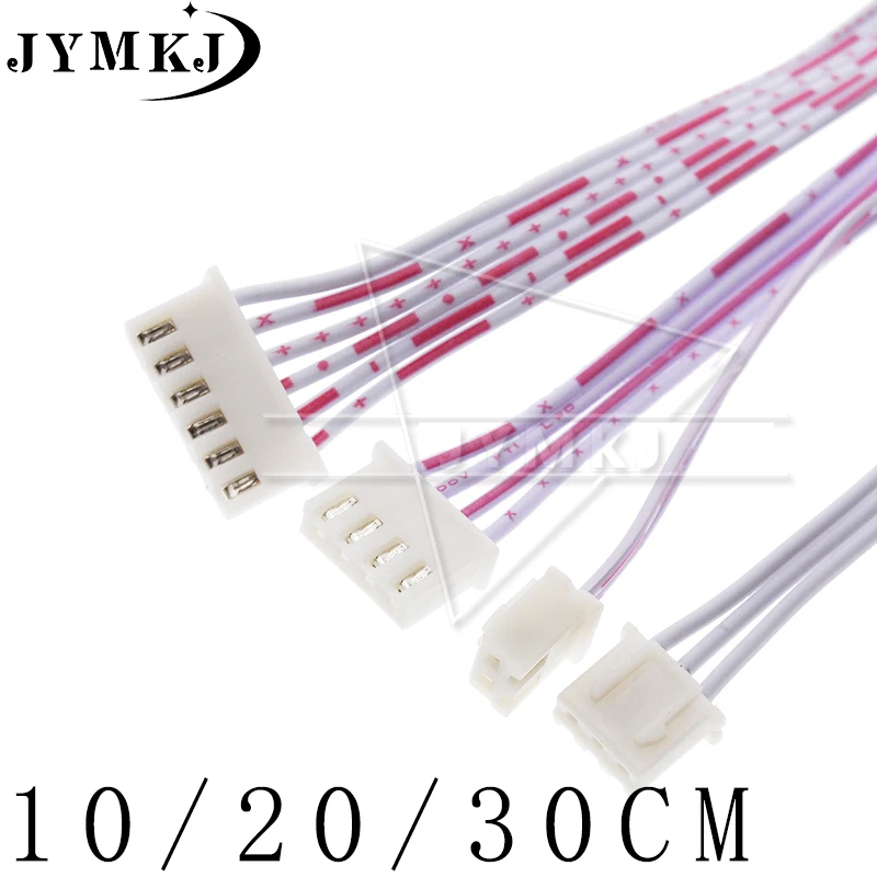 

5Pcs JST 2.54mm Pitch Connector Cable XH2.54 Plug Line length 30/20/10CM Red and white 2P/3P/4P/5P/6P/7P/8P/9P/10P/11P/12P