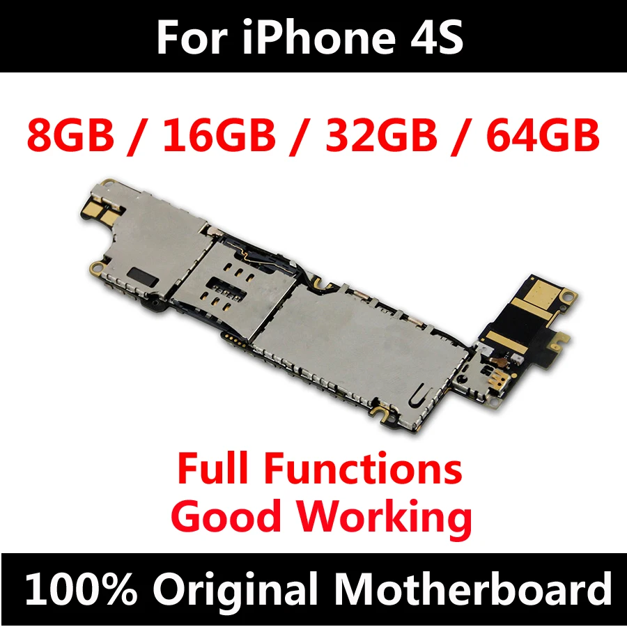 For iPhone 4S Original Mainboard 100% Full Unlocked Official Version Motherboard IOS Whole Logic Board For Replacement
For iPhone 4S Original Mainboard 100% Full Unlocked Official Version Motherboard IOS Whole Logic Board For Replacement