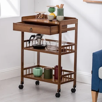 Movable multifunctional kitchen stuff storage cart simple living room tea table sofa small side table wooden home furniture
Movable multifunctional kitchen stuff storage cart simple living room tea table sofa small side table wooden home furniture