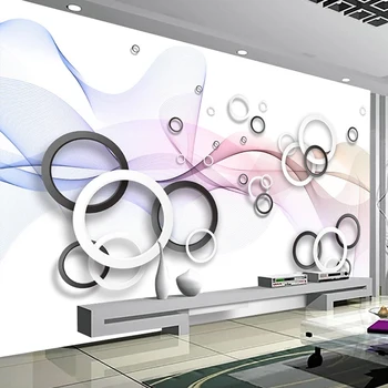 Custom Wall Painting Wallpaper 3D Circles Abstract Smoke Modern Living Room Sofa TV Background Home Decor Mural Papel De Parede 
Custom Wall Painting Wallpaper 3D Circles Abstract Smoke Modern Living Room Sofa TV Background Home Decor Mural Papel De Parede