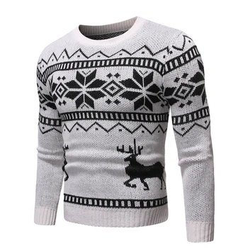 2019 New Fashion Autumn Casual Men Sweater Deer Geometric Print Long Sleeve O-neck Slim Fit Mens Sweaters Pullover Knitwear 
2019 New Fashion Autumn Casual Men Sweater Deer Geometric Print Long Sleeve O-neck Slim Fit Mens Sweaters Pullover Knitwear