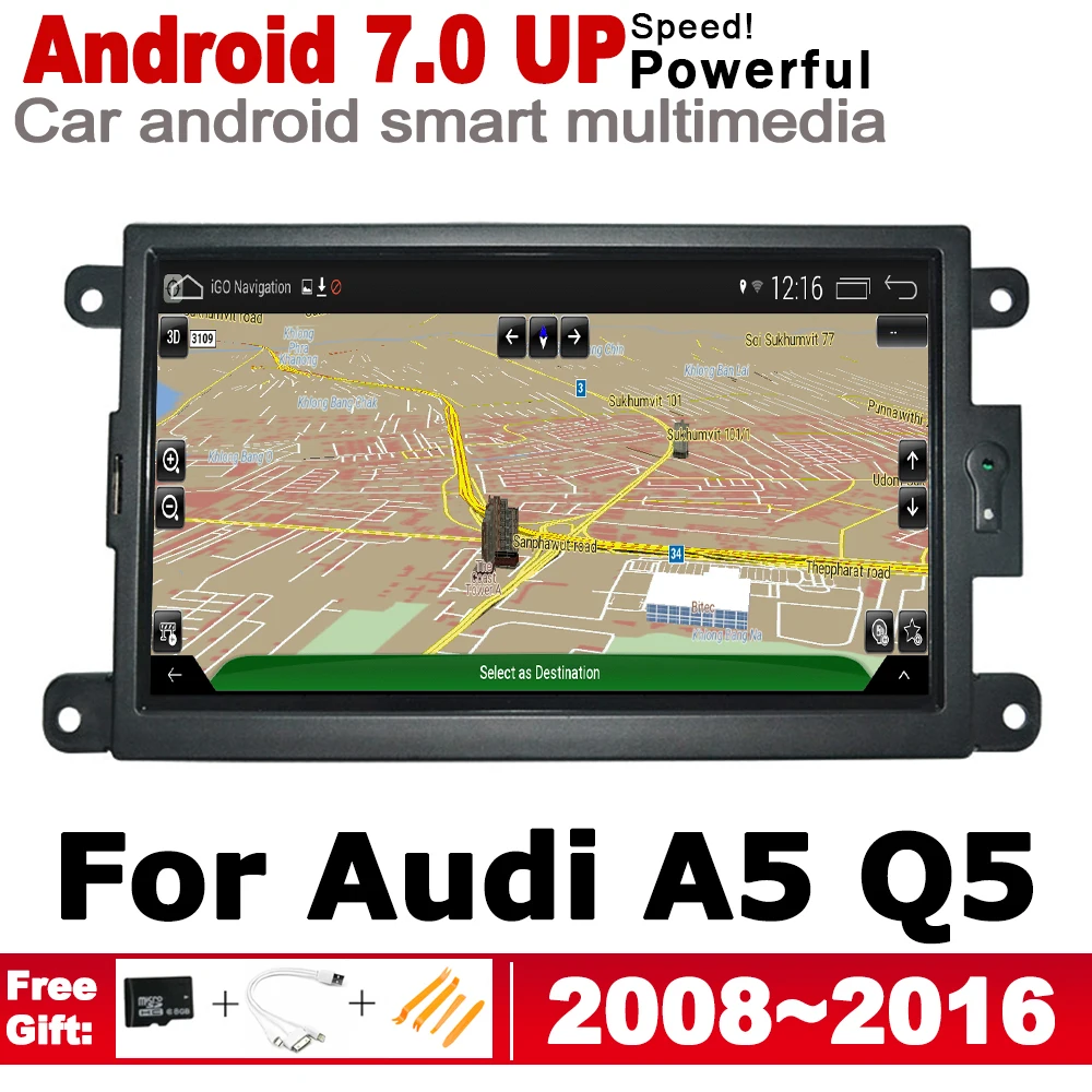 Android 7 0 up IPS автомобильный dvd плеер для Audi A5 Q5 8T 8F 8R 2008 ~ 2016 MMI оригинальный стиль