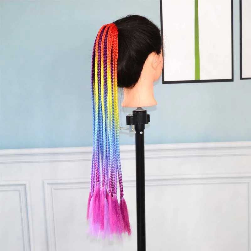 Synthetic Ponytail With Elastic Band In Box Braided Hair Extension Women Hairpiece Straight Wrap Around Colorful Hairstyle
Synthetic Ponytail With Elastic Band In Box Braided Hair Extension Women Hairpiece Straight Wrap Around Colorful Hairstyle
