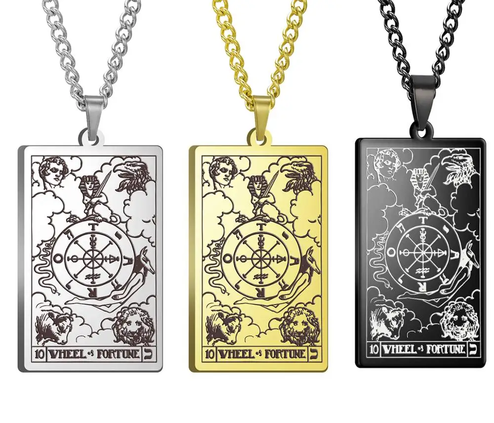 The Wheel Of fortune The World The Star Major Arcana Tarot Cards Vintage Necklaces Box Chain Women Men Jewelry Stainless Steel
The Wheel Of fortune The World The Star Major Arcana Tarot Cards Vintage Necklaces Box Chain Women Men Jewelry Stainless Steel