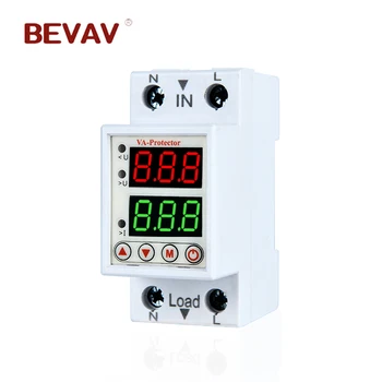 40A 230V Digital Self-resetting Under/Voltage Voltage/Limit Current Protector BE-AV63
40A 230V Digital Self-resetting Under/Voltage Voltage/Limit Current Protector BE-AV63