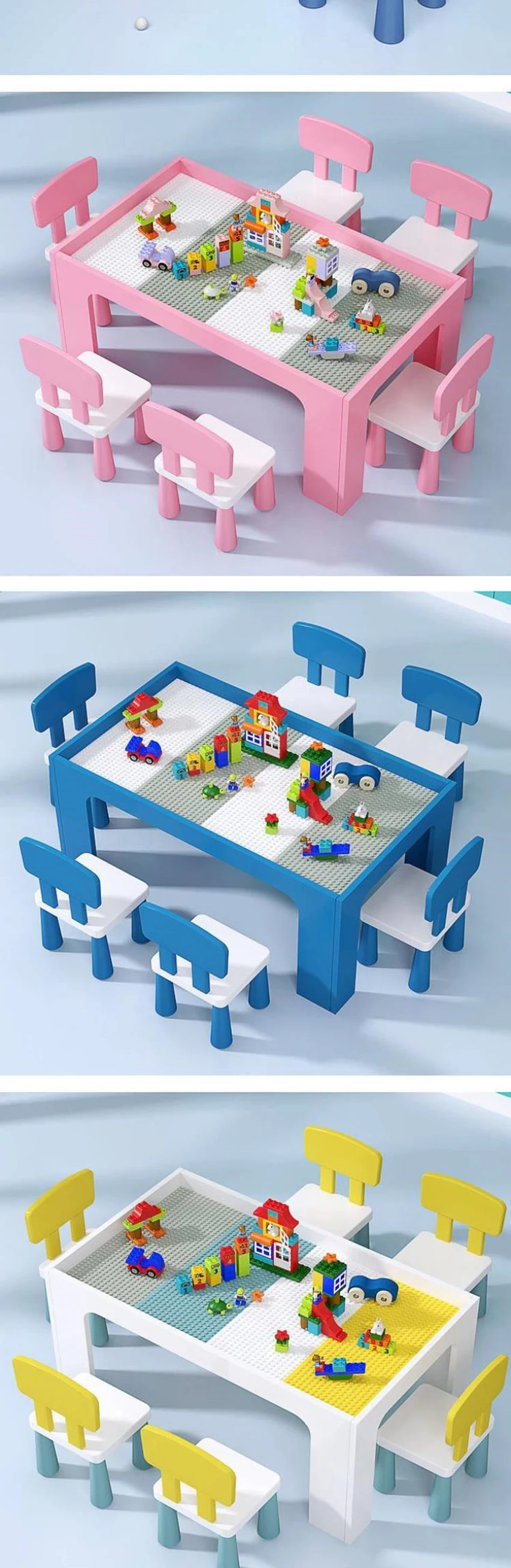 Cute DIY Assembly Children Stools Multi-purpose Kindergarten Backrest Chair, Anti-slip Dinner Seat Stool, Kids Drawing Footstool Cute DIY Assembly Children Stools Multi-purpose Kindergarten Backrest Chair, Anti-slip Dinner Seat Stool, Kids Drawing Footstool