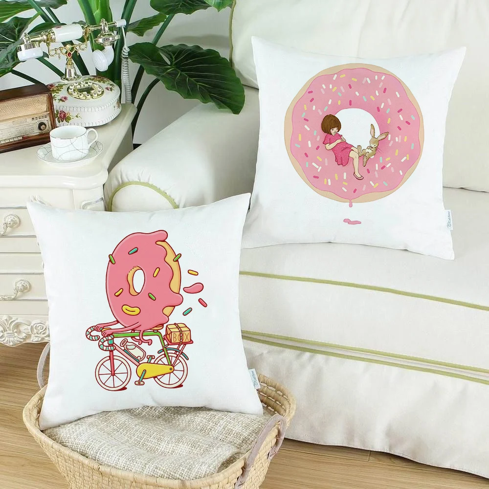 Cute Donuts Print Cushion Case Decor Children Room Living Room Pillowcase Home Decoration White Polyester Pillows Gift for Kids
Cute Donuts Print Cushion Case Decor Children Room Living Room Pillowcase Home Decoration White Polyester Pillows Gift for Kids