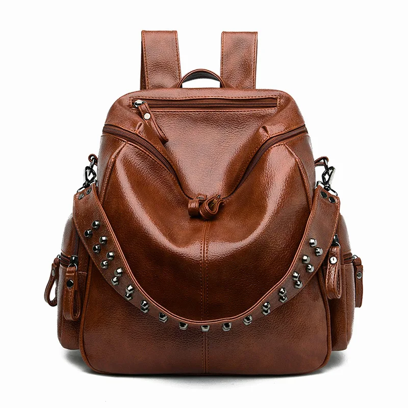 2020Explosion models European and American fashion women's backpack rivet three-purpose multi-function travel backpack
2020Explosion models European and American fashion women's backpack rivet three-purpose multi-function travel backpack