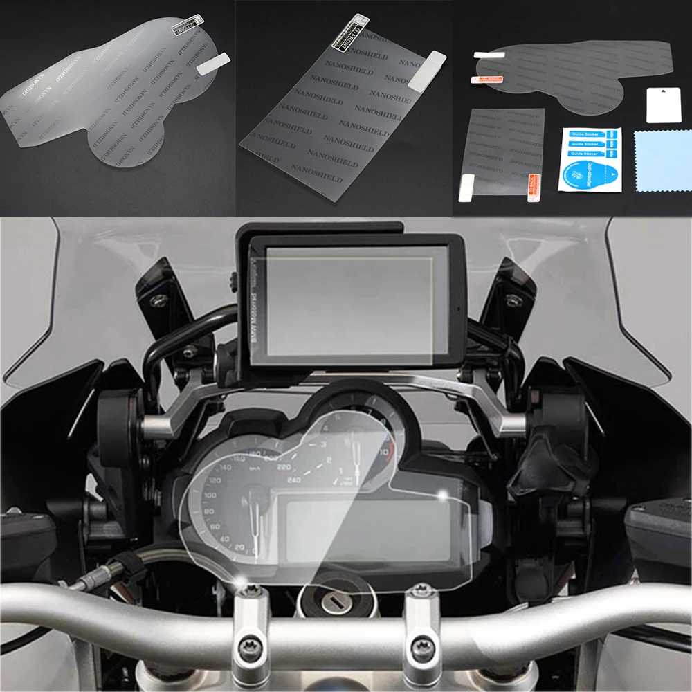 For BMW R1200GS R1250GS ADV F850GS F750GS R1200GSA Motorcycle Cluster & GPS Navigator Scratch Screen Protection Film Protector
For BMW R1200GS R1250GS ADV F850GS F750GS R1200GSA Motorcycle Cluster & GPS Navigator Scratch Screen Protection Film Protector
