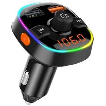 Bluetooth FM Modulator For Auto Handfree Car Radio MP3 Player FM Transmitter Dual USB Fast Car Charger Colorful Atmosphere Light
Bluetooth FM Modulator For Auto Handfree Car Radio MP3 Player FM Transmitter Dual USB Fast Car Charger Colorful Atmosphere Light