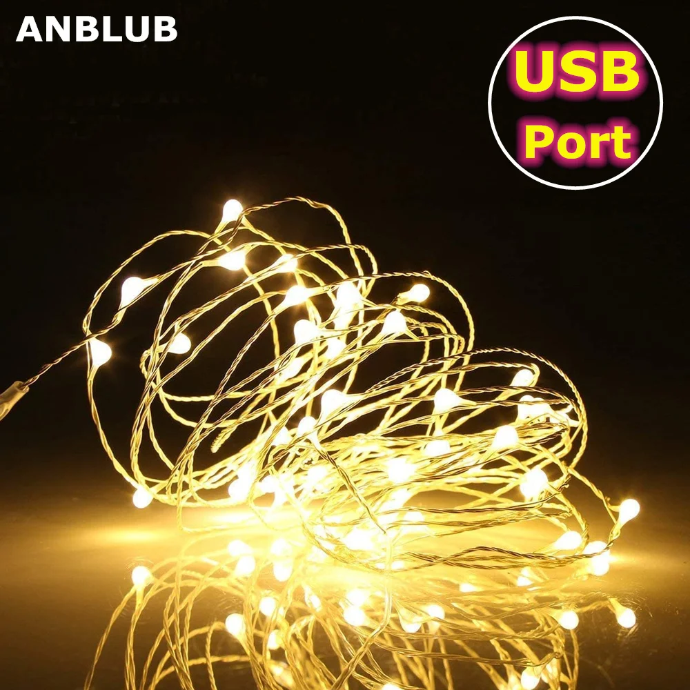 Гирлянда светодиодная с питанием от USB 5/10 м|string lights|holiday lightsled string lights |