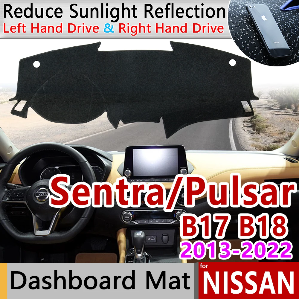 

for Nissan Sentra B17 B18 2013~2022 Pulsar Sylphy Anti-Slip Mat Dashboard Cover Pad Sunshade Dashmat Carpet Car Accessories Rug