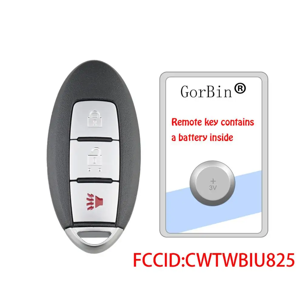 CWTWBIU825 Car Remote Key for Nissan Patrol Juke Cube Micra Armada 2010-2018 Smart Car Key Fob 3 Buttons 46 Chip 433Mhz
CWTWBIU825 Car Remote Key for Nissan Patrol Juke Cube Micra Armada 2010-2018 Smart Car Key Fob 3 Buttons 46 Chip 433Mhz