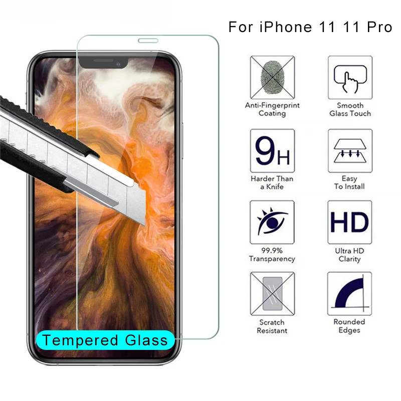 Защитное стекло для iPhone 11 Pro Max закаленное 7 8 6 6S Plus 5|Защитные стёкла и плёнки| |