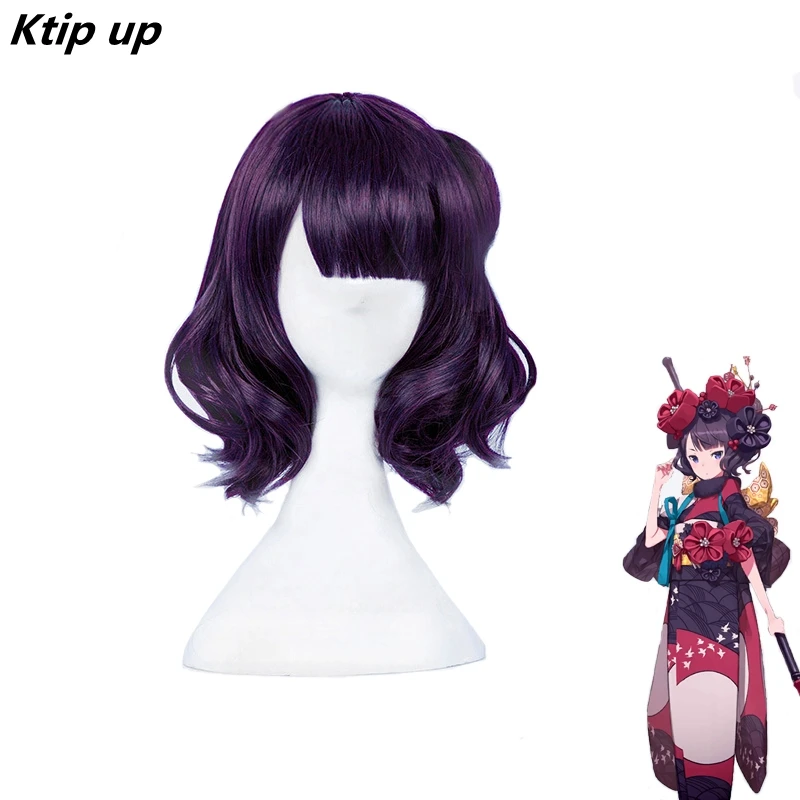 Ktip Up Fate/Grand Order Fgo Katsushika Hokusai Cosplay Wig 35cm Short Curly Wavy Synthetic Hair With A Bun Purple Wigs
Ktip Up Fate/Grand Order Fgo Katsushika Hokusai Cosplay Wig 35cm Short Curly Wavy Synthetic Hair With A Bun Purple Wigs