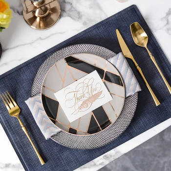 Golden Code Black and White Gold Bars Porcelain Tableware Set Plate Tableware Dinnerware Tableware Cutlery Glass Dinner Service
Golden Code Black and White Gold Bars Porcelain Tableware Set Plate Tableware Dinnerware Tableware Cutlery Glass Dinner Service