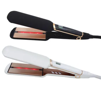 

Straightener Infrared Hair Care Ion Straightener MCH Fast Heating Tourmaline Ceramic and Infrared Dual Plates LCD Hair Iron EU P