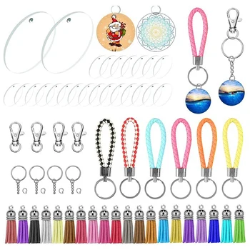 Acrylic DIY Key Chain Blank, 24 Transparent Disc Key Chain Blank Tassel Clasp DIY Project Creative Craft Children Adult
Acrylic DIY Key Chain Blank, 24 Transparent Disc Key Chain Blank Tassel Clasp DIY Project Creative Craft Children Adult