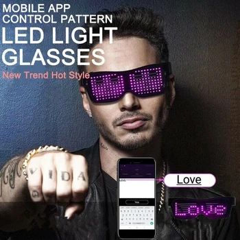 Magic Bluetooth Led Party Glasses APP Control Led Luminous Glasses USB Charger DIY Edit Multilingual Quick Flash Cosplay Cool
Magic Bluetooth Led Party Glasses APP Control Led Luminous Glasses USB Charger DIY Edit Multilingual Quick Flash Cosplay Cool