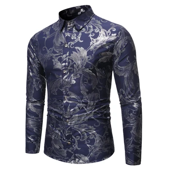 Autumn and winter shirt new fashion joker, hot stamping decoration, casual lapel man long sleeve flower shirt camisa masculina
Autumn and winter shirt new fashion joker, hot stamping decoration, casual lapel man long sleeve flower shirt camisa masculina