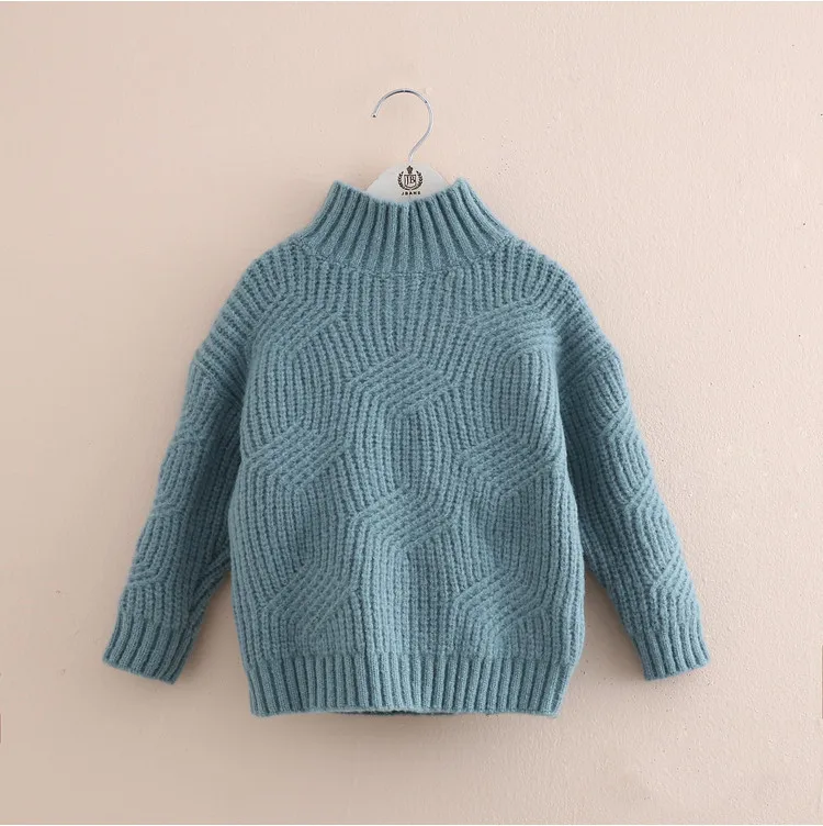 Детский свитер хлопковый с круглым вырезом для девочек SD74 Осень-зима 2020 | Мать и