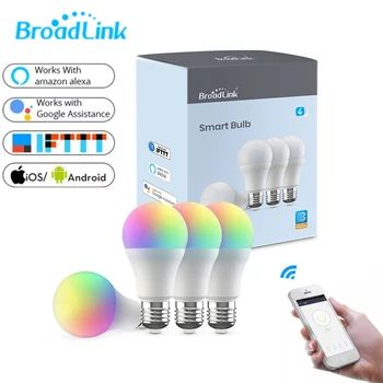 BroadLink LB27R1/LB26R1 220V Wi-Fi Smart RGB LED Bulb E27 Smart Blub 2700K-6500K Works With Alexa And Google Home