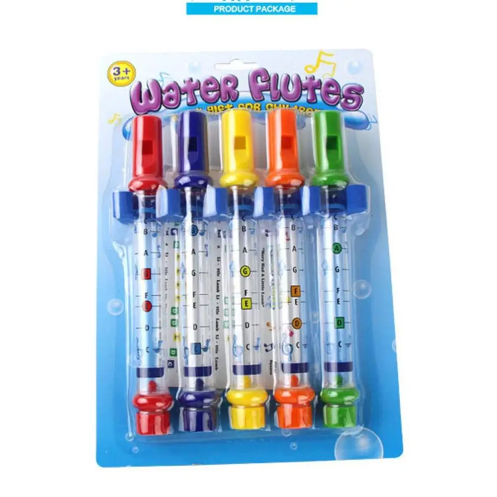 5Pcs Water Flute Toy Children Bathing Shower Bath Tub Water Flute Whistles Music Bath Toy for Kids Five Colors with Foam holder
5Pcs Water Flute Toy Children Bathing Shower Bath Tub Water Flute Whistles Music Bath Toy for Kids Five Colors with Foam holder
