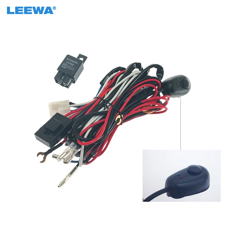 LEEWA Auto Light Wiring Harness Cable H1 LED Headlight Fog Lamp Bulb With Automotive Relay & Switch Connector Adapter #CA6979
LEEWA Auto Light Wiring Harness Cable H1 LED Headlight Fog Lamp Bulb With Automotive Relay & Switch Connector Adapter #CA6979