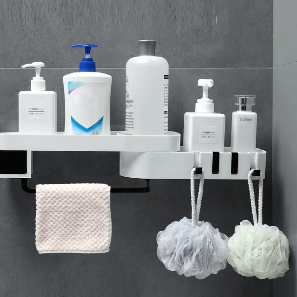 Punch-free Storage Shelf Rack Bathroom Seamless Rotating Rack Double Layer Racks Holder HTQ99 
Punch-free Storage Shelf Rack Bathroom Seamless Rotating Rack Double Layer Racks Holder HTQ99