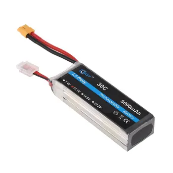 11.1V 5000mAh 30C XT60 Plug Connector Li-poly Rechargable Battery 1042125B for RC Helicopter Qudcopter Drone Truck Car Boat
11.1V 5000mAh 30C XT60 Plug Connector Li-poly Rechargable Battery 1042125B for RC Helicopter Qudcopter Drone Truck Car Boat