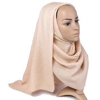 90*180CM Fashion Pleated Crinkled Hijabs Sequined Glitter Plain Cotton Scarf Plain Muslim Hijab Women Wrinkle Scarves Shawls
90*180CM Fashion Pleated Crinkled Hijabs Sequined Glitter Plain Cotton Scarf Plain Muslim Hijab Women Wrinkle Scarves Shawls