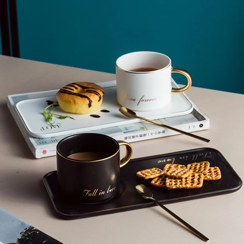 Rectangle Coffee Cup Saucer Sets Dumb Light Ceramic Milk Tea Breakfast Mugs English Pattern Bring Gold Spoon Best Gifts Friends
Rectangle Coffee Cup Saucer Sets Dumb Light Ceramic Milk Tea Breakfast Mugs English Pattern Bring Gold Spoon Best Gifts Friends